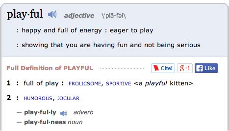 plnayfxl|PLAYFUL Definition & Meaning .